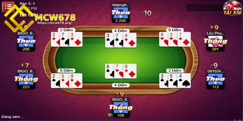 Xếp hạng các lá bài hợp lí